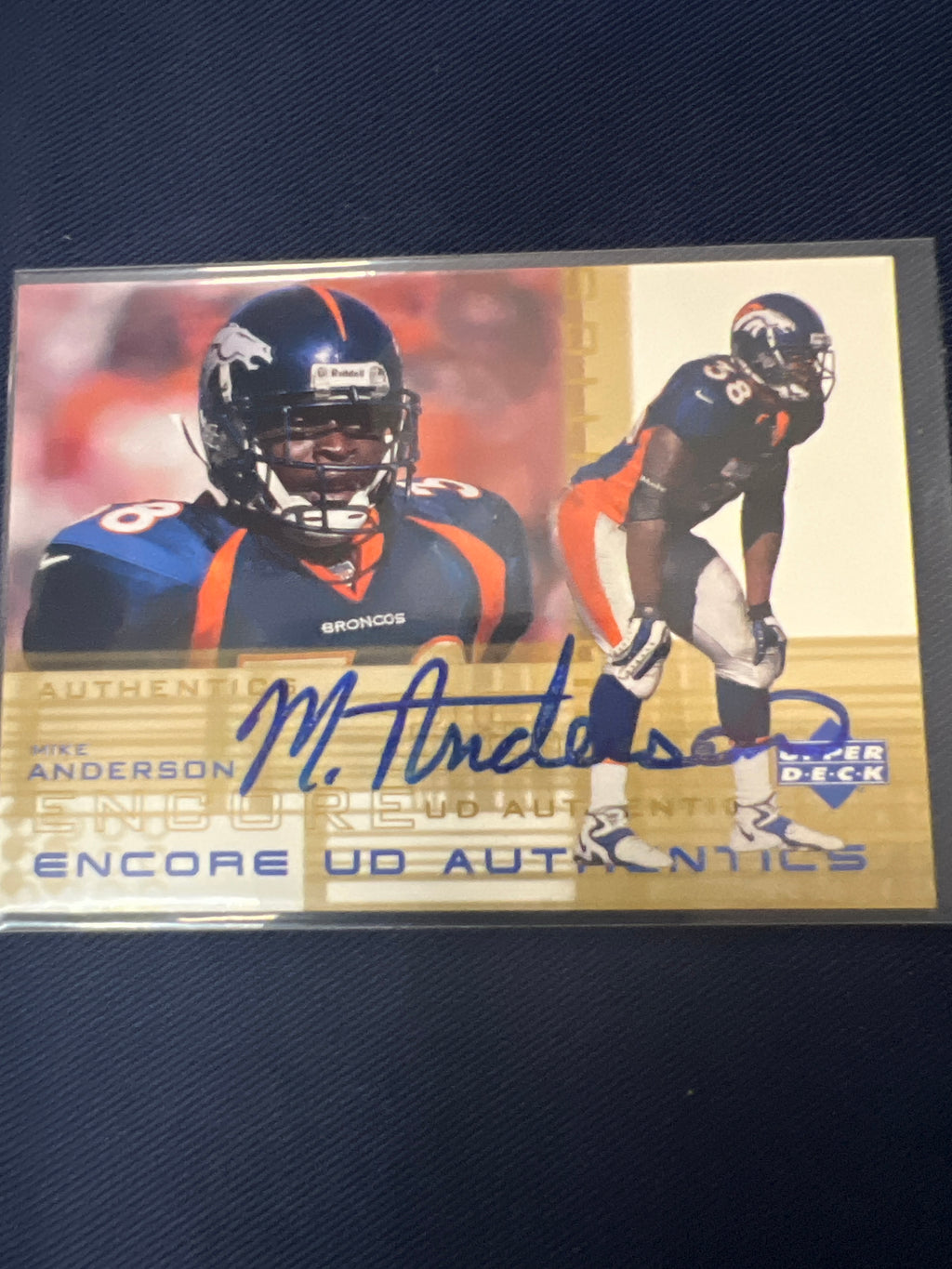Football: Mike Anderson: Autograph
