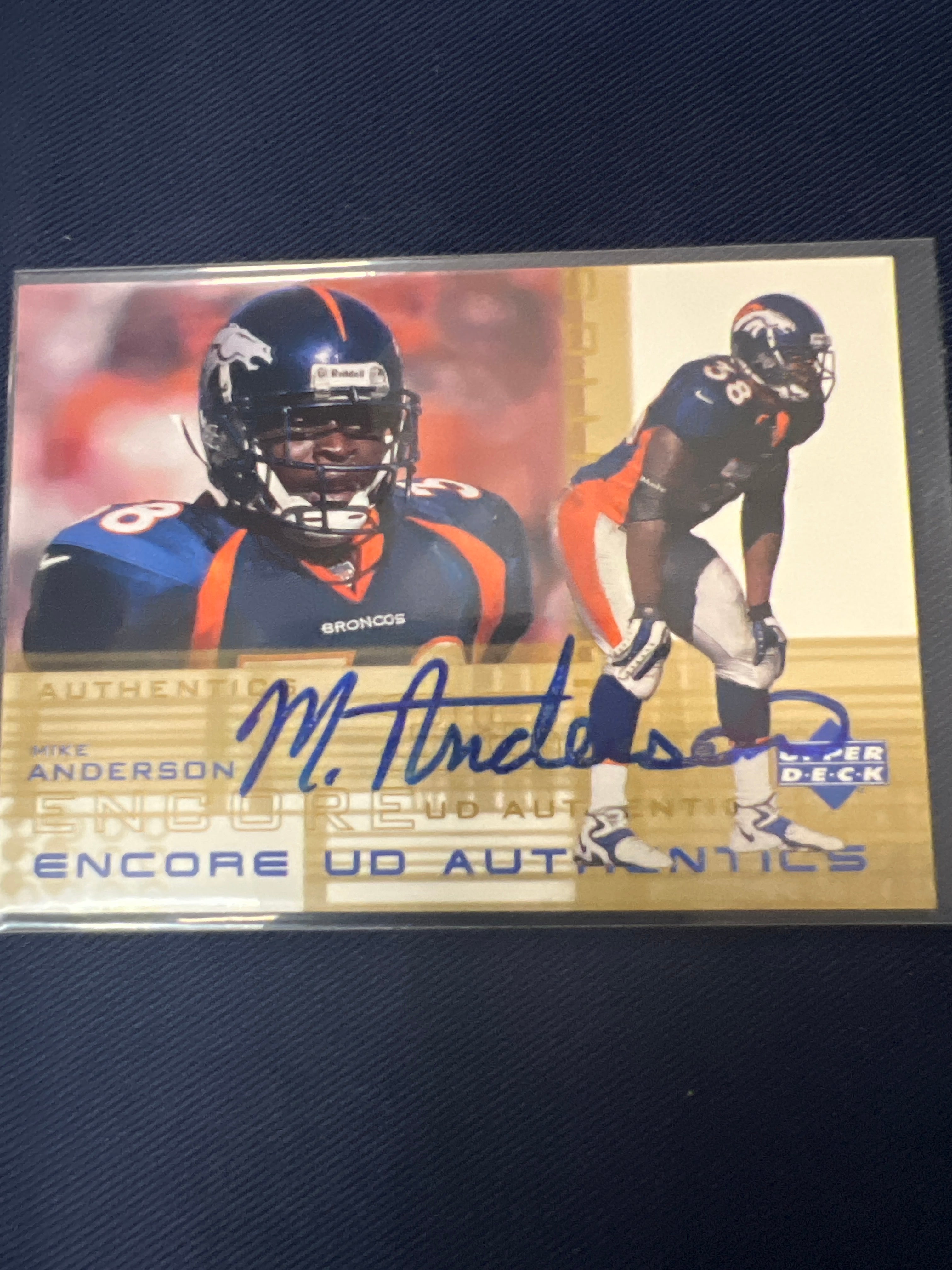 Football: Mike Anderson: Autograph