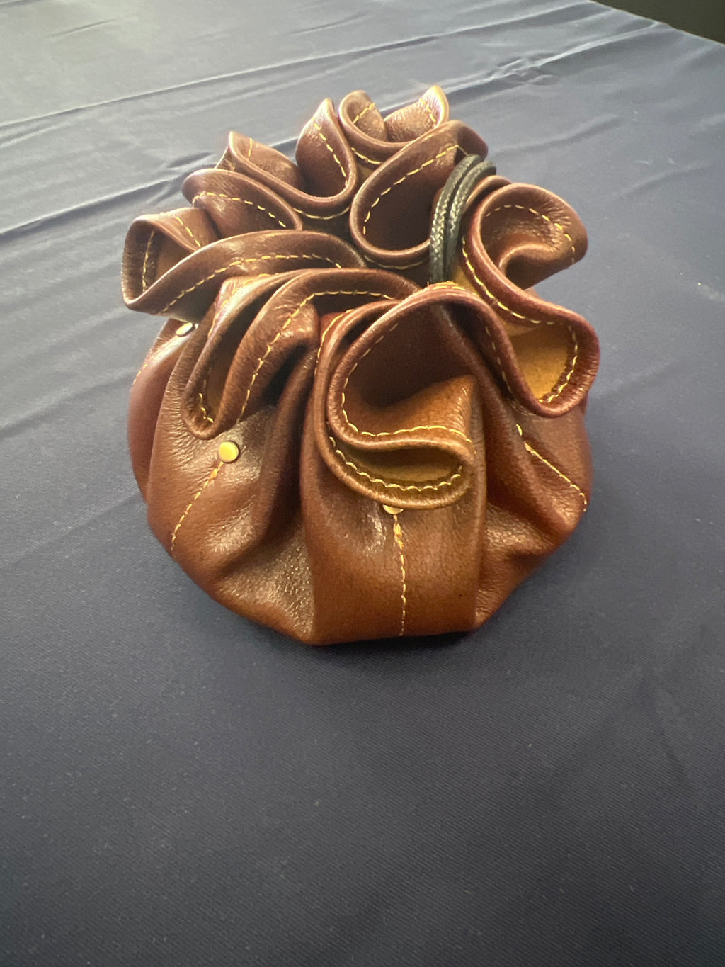 Full Grain Leather Dice Bag Holder