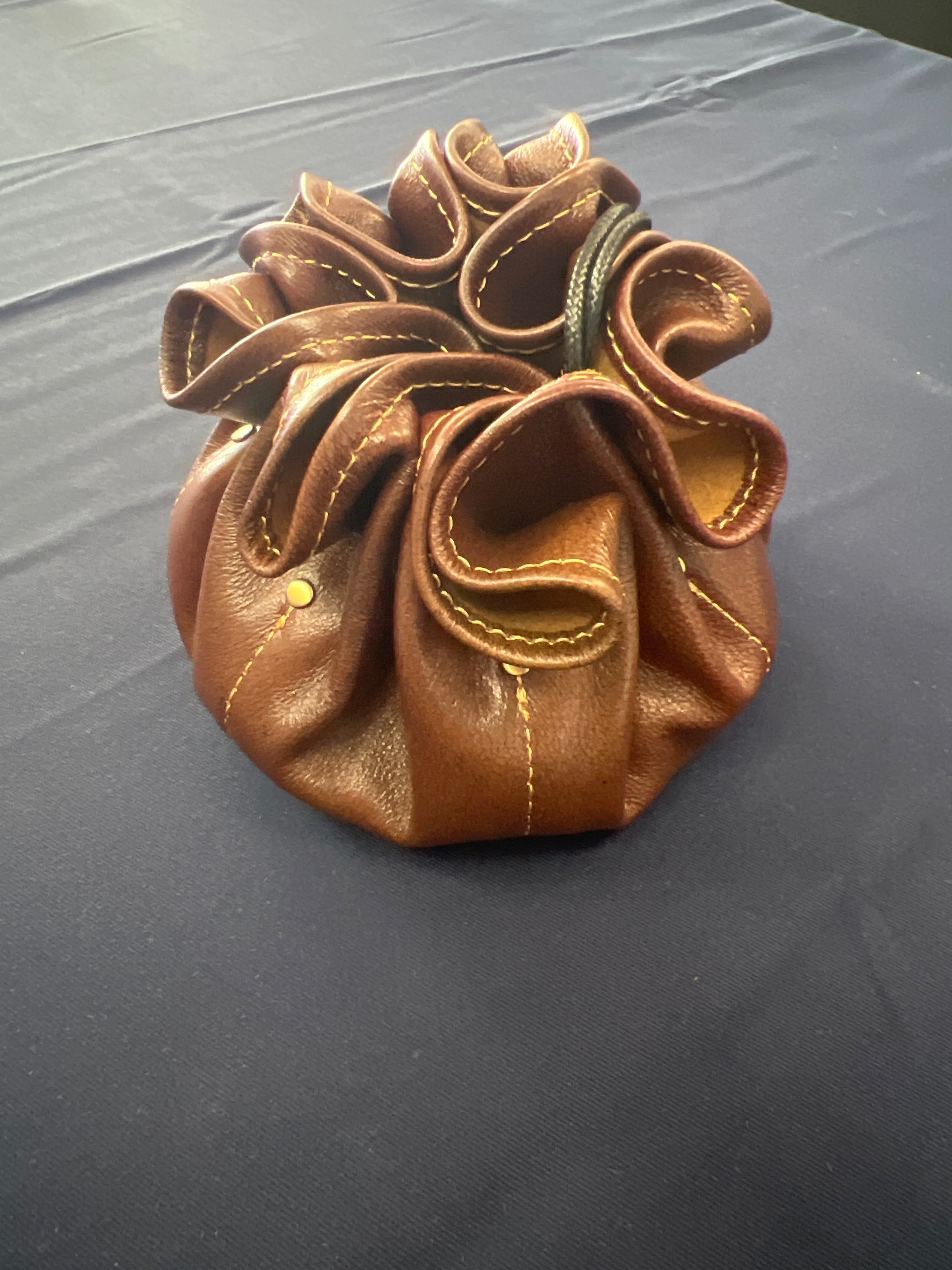 Full Grain Leather Dice Bag Holder
