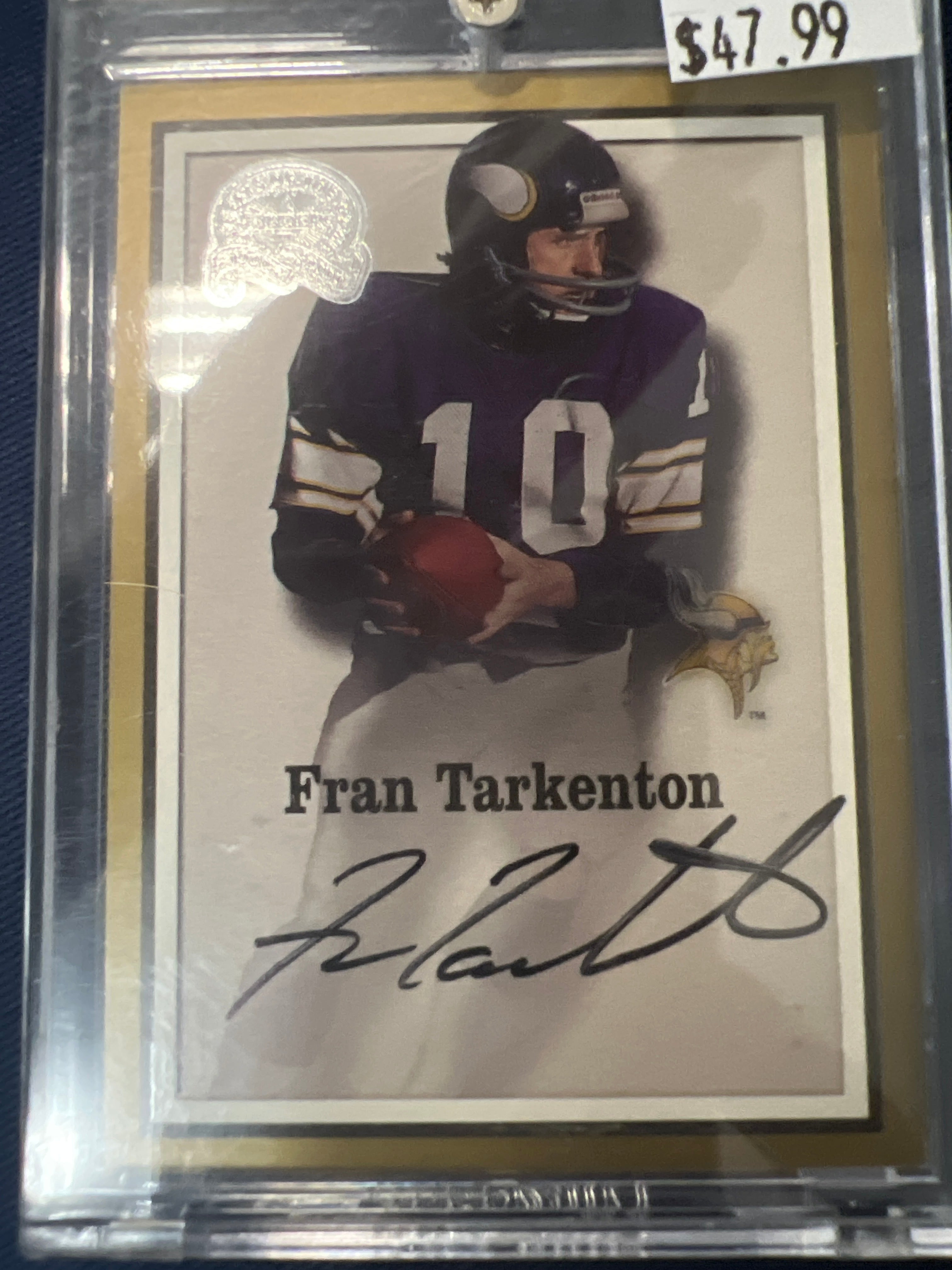 Football: Fran Tarkenton: Autograph
