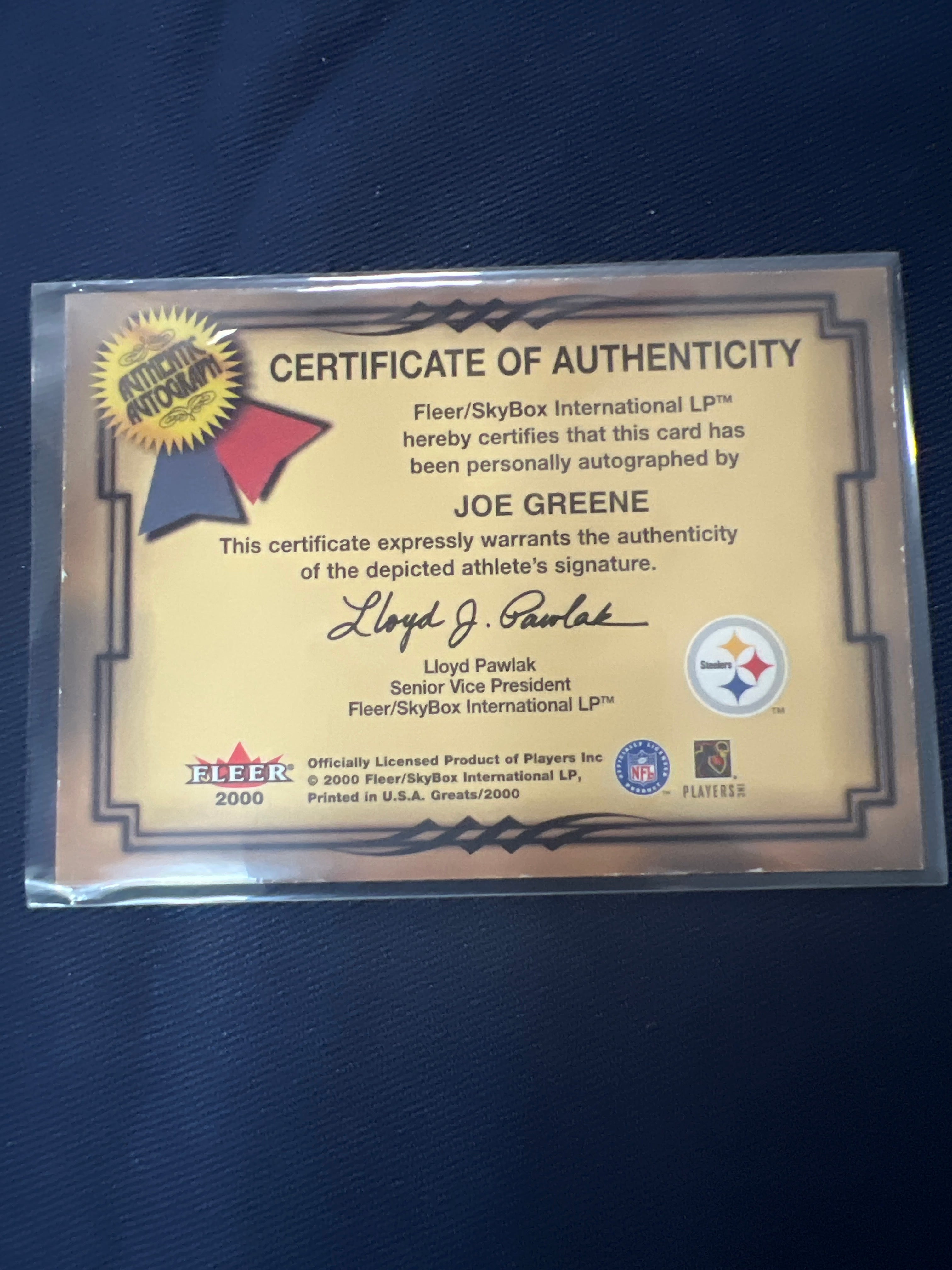 Football: Joe Greene: Autograph