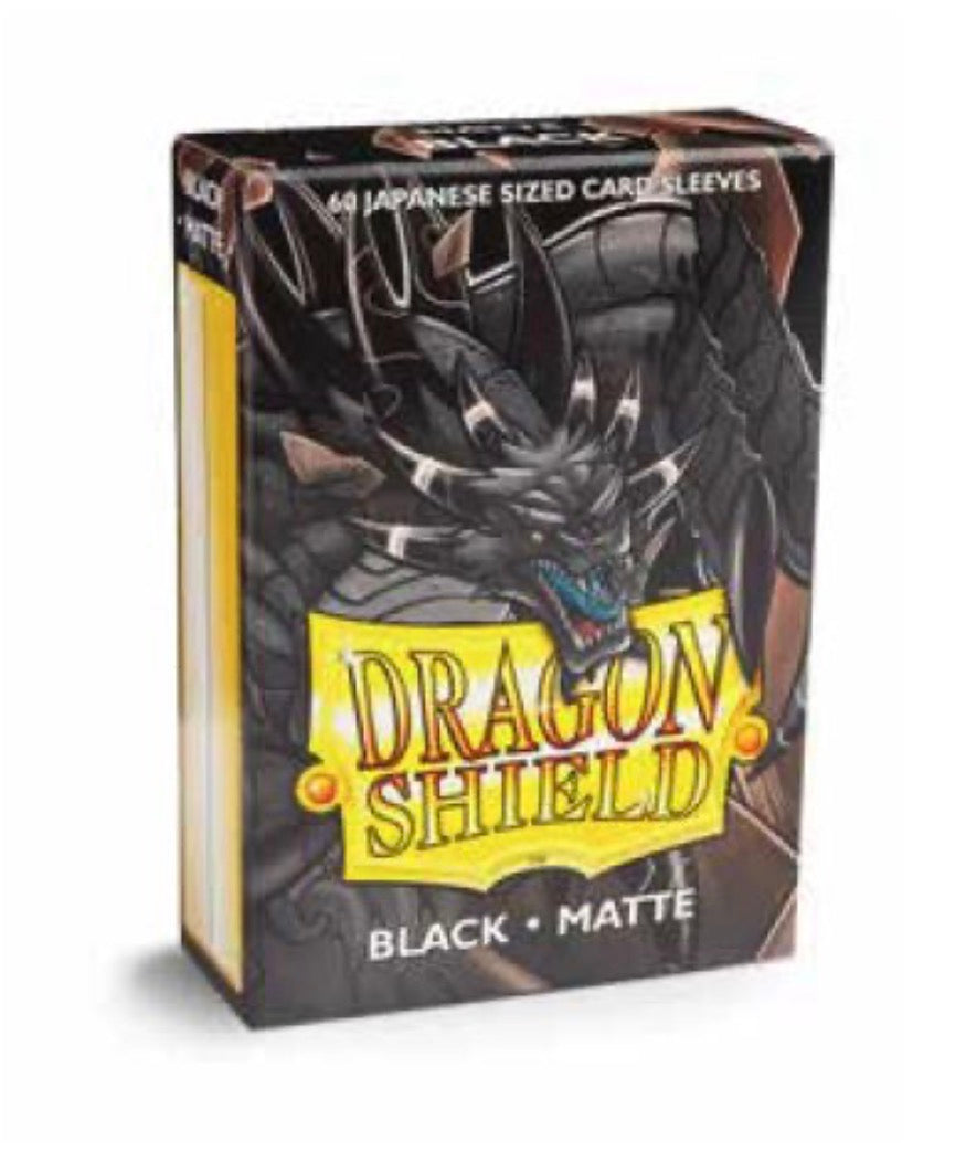DRAGON SHIELD SLEEVES: JAPANESE MATTE BLACK (BOX OF 60)