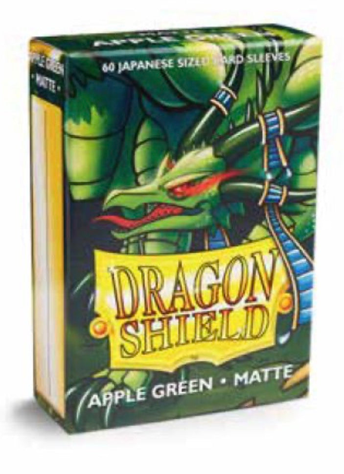 DRAGON SHIELD SLEEVES: JAPANESE MATTE APPLE GREEN (BOX OF 60)