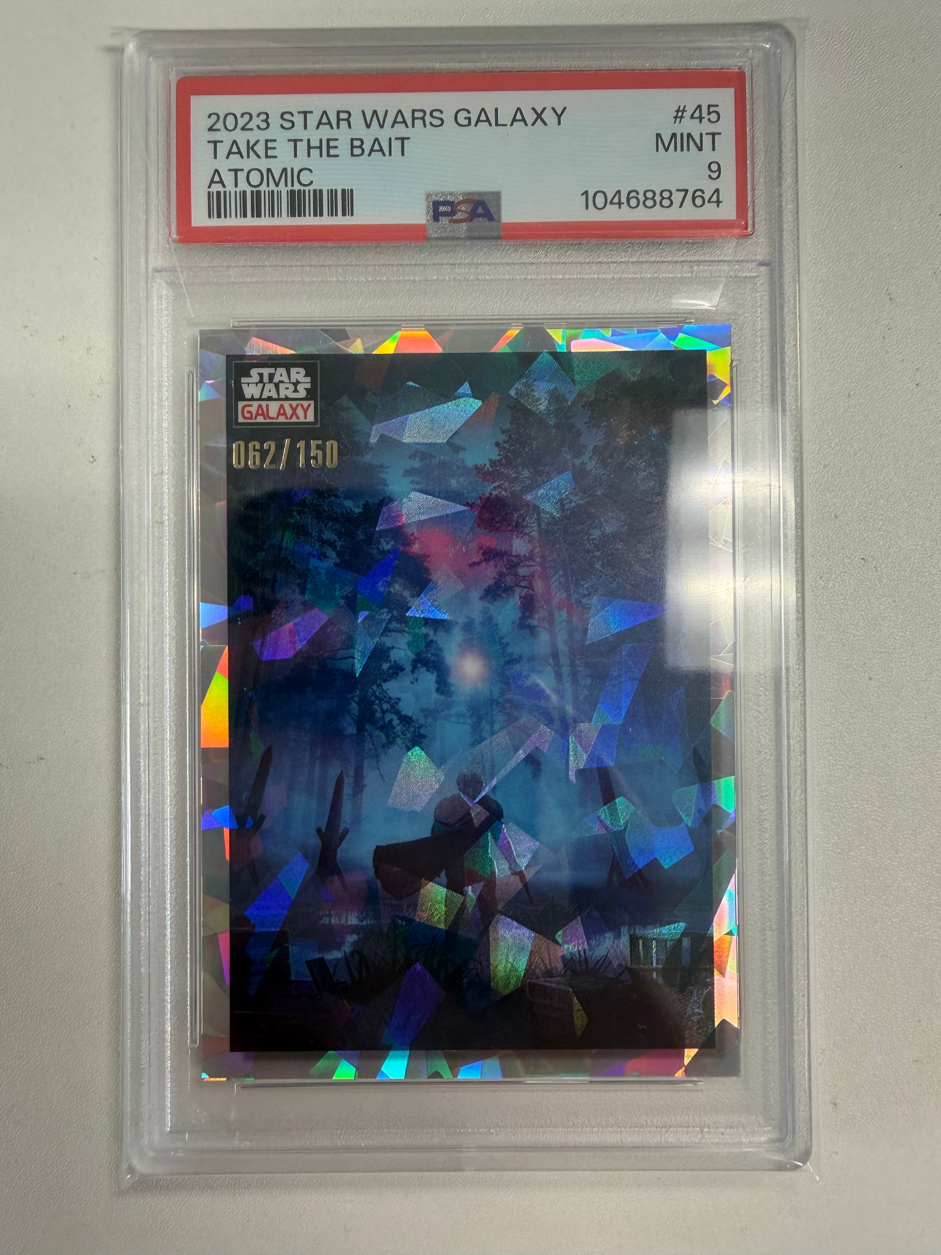 2023 Star Wars Galaxy Take The Bait Atomic: 062/150: PSA 9