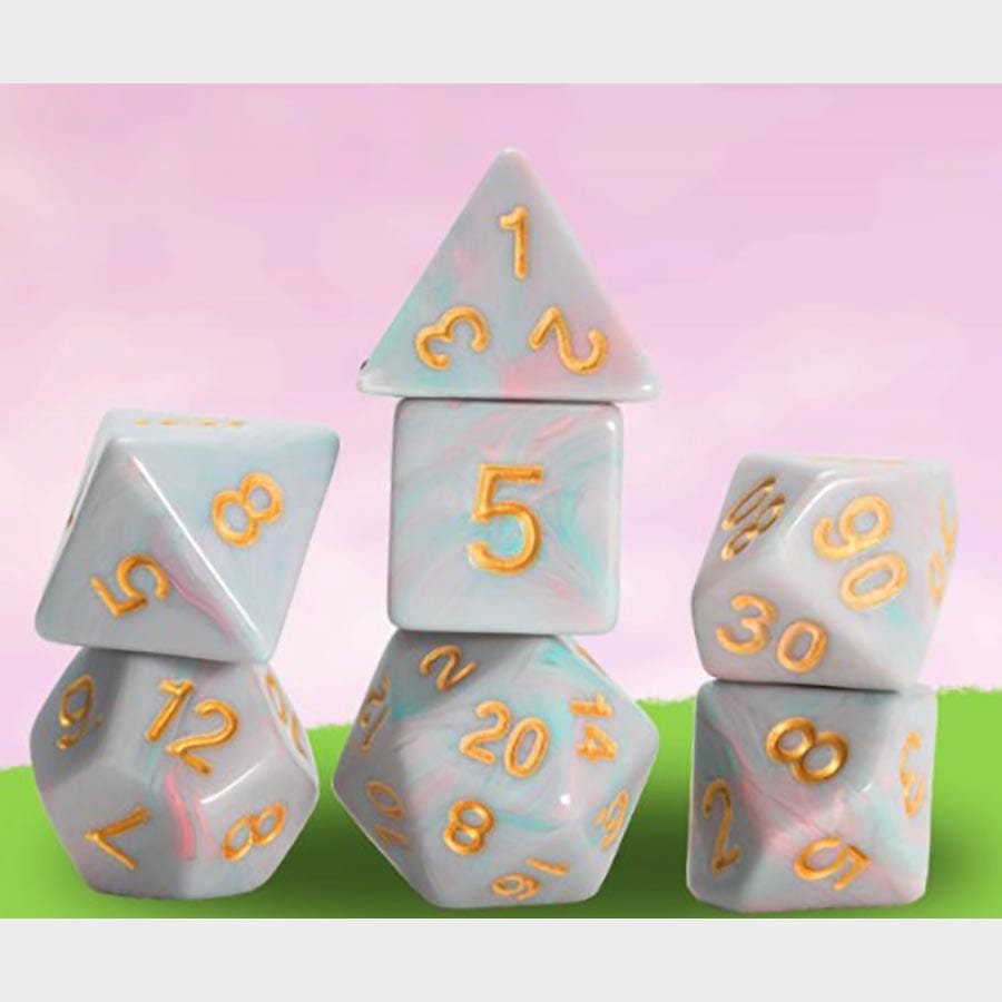 7Ct Dice SDZ Unicorn Teal