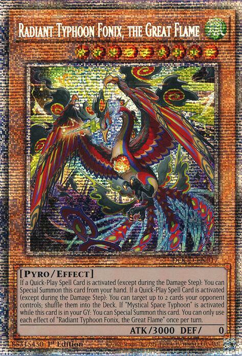 Yu-Gi-Oh: Radiant Typhoon Fonix, The Great Flame (Starlight Rare): #DOOD-EN017