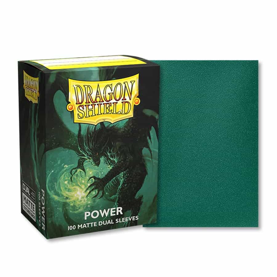 Dragon Shield Sleeves: Matte Metallic Green-Power (Box Of 100)