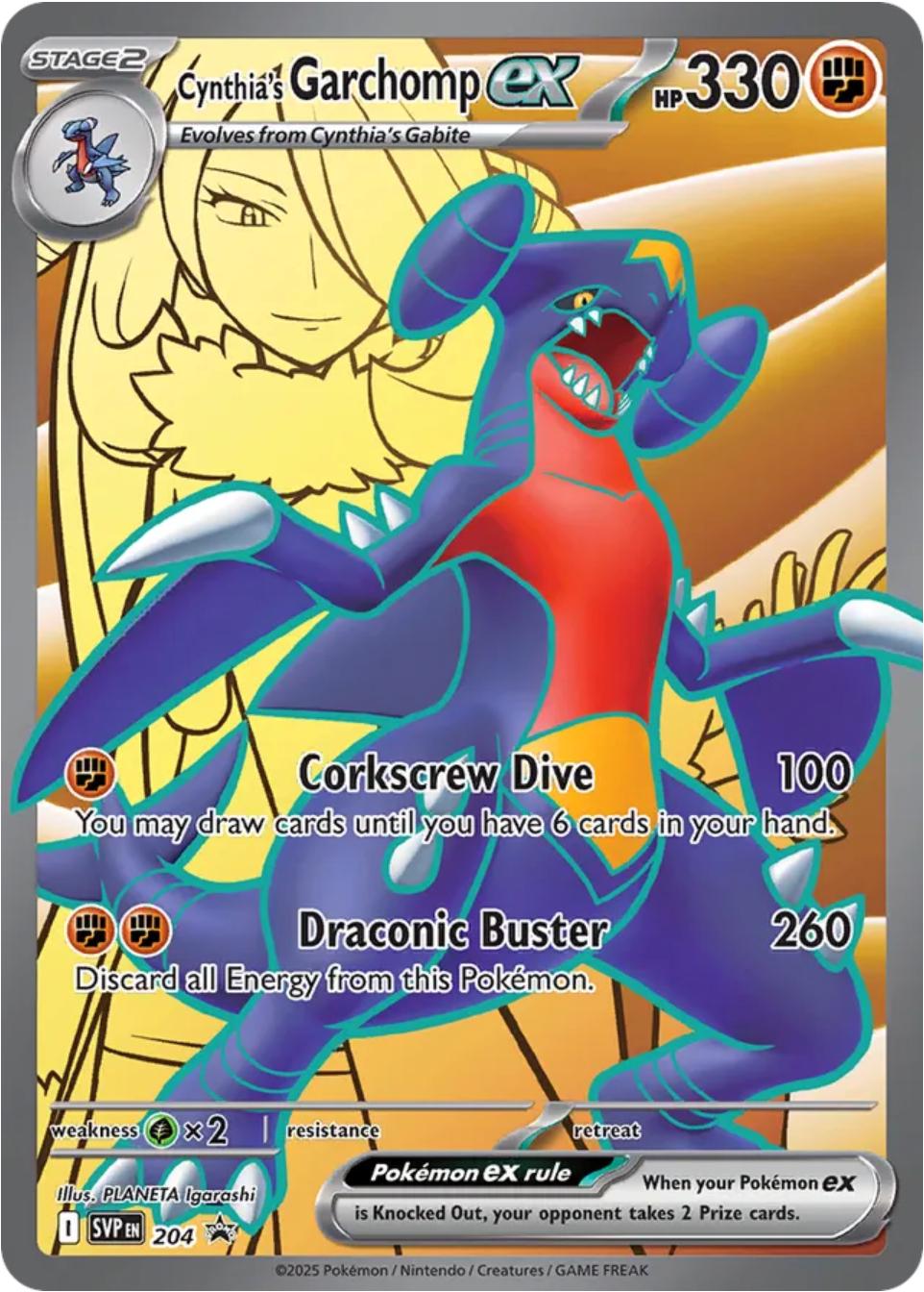 Pokemon: Cynthia’s Garchomp ex: #204