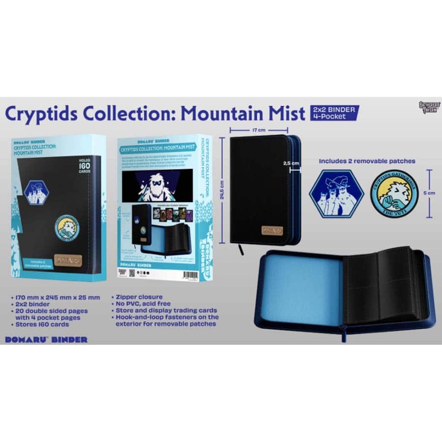 Domaru Cryptid Collection Mountain Mist Yeti 9 Pocket Binder (Includes 2 Removable Patches)