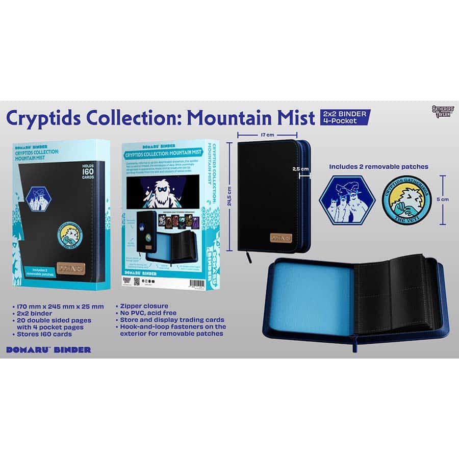 Domaru Cryptid Collection Mountain Mist Yeti 4 Pocket Binder (Includes 2 Removable Patches)