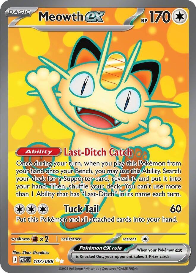 Pokemon: Meowth ex: #107