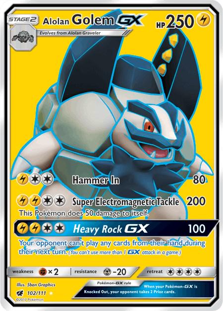 Pokemon: Alolan Golem GX: #102