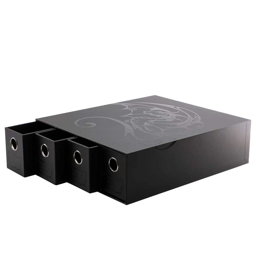 DRAGON SHIELD: FORTRESS CARD DRAWERS STORAGE: HORIZONTAL 4: BLACK