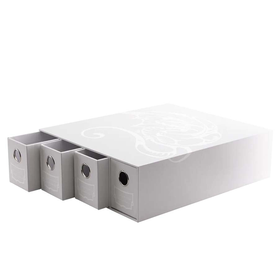 DRAGON SHIELD: FORTRESS CARD DRAWERS STORAGE: HORIZONTAL 4: WHITE