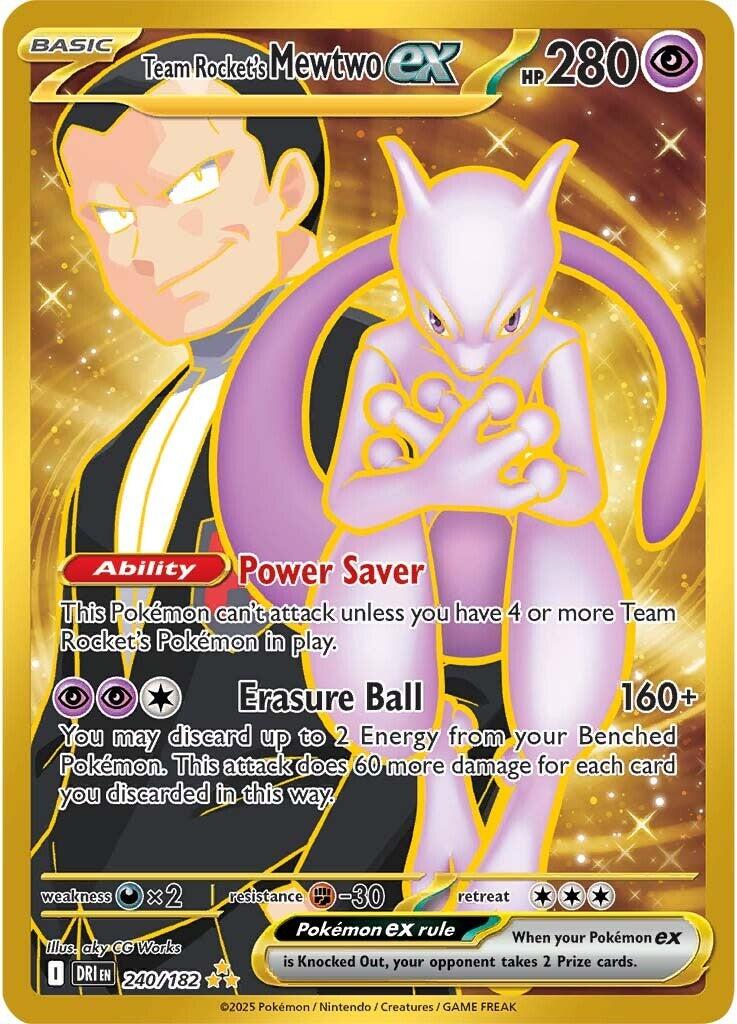 Pokemon: Team Rocket’s Mewtwo ex: #240: PSA 9