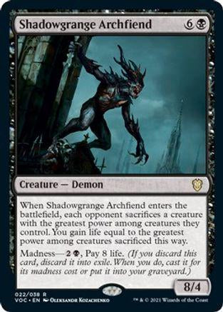 MTG: Shadowgrange Archfiend: #22