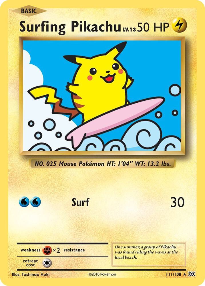 Pokemon: Surfing Pikachu: #111 (Moderately Played)