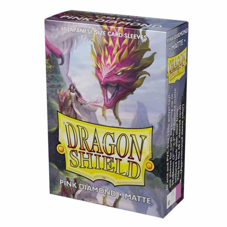 DRAGON SHIELD SLEEVES: JAPANESE MATTE PINK DIAMOND (BOX OF 60)