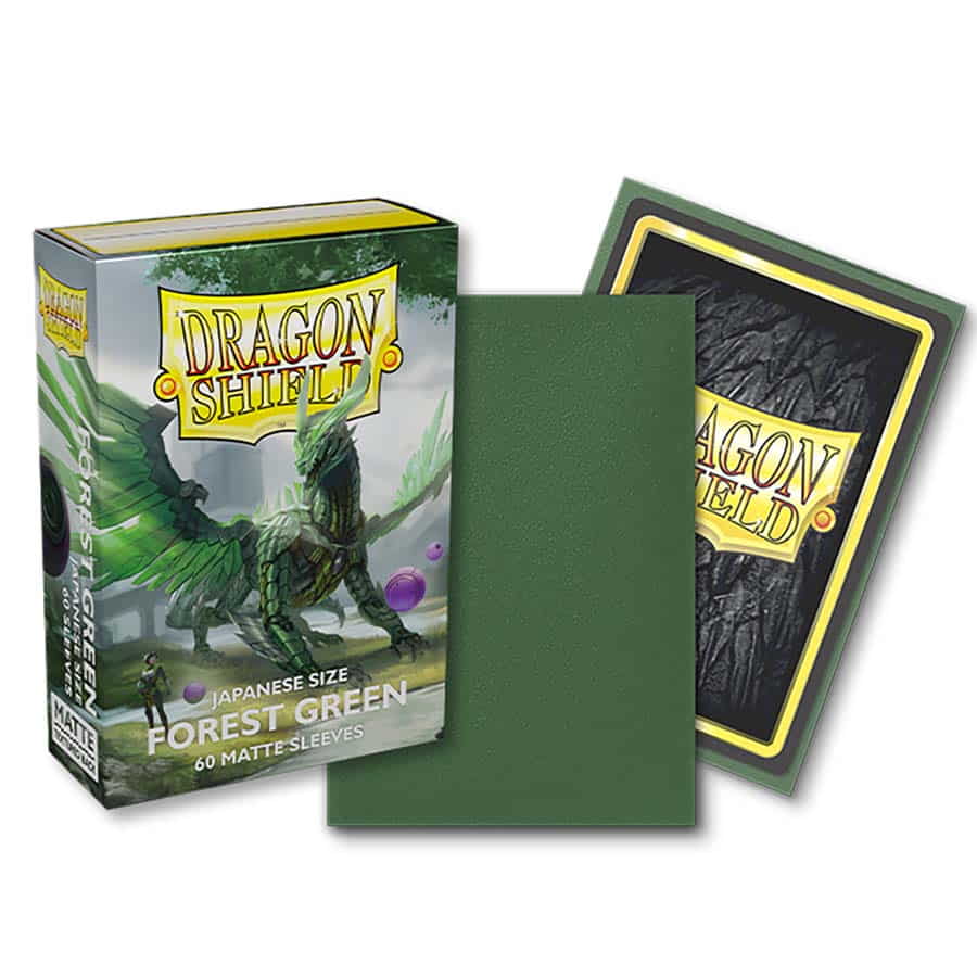 DRAGON SHIELD SLEEVES: JAPANESE MATTE FOREST GREEN (BOX OF 60)
