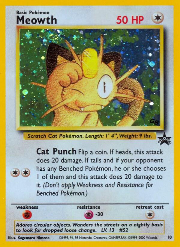 Pokemon: Meowth: #10: (Moderately Played)