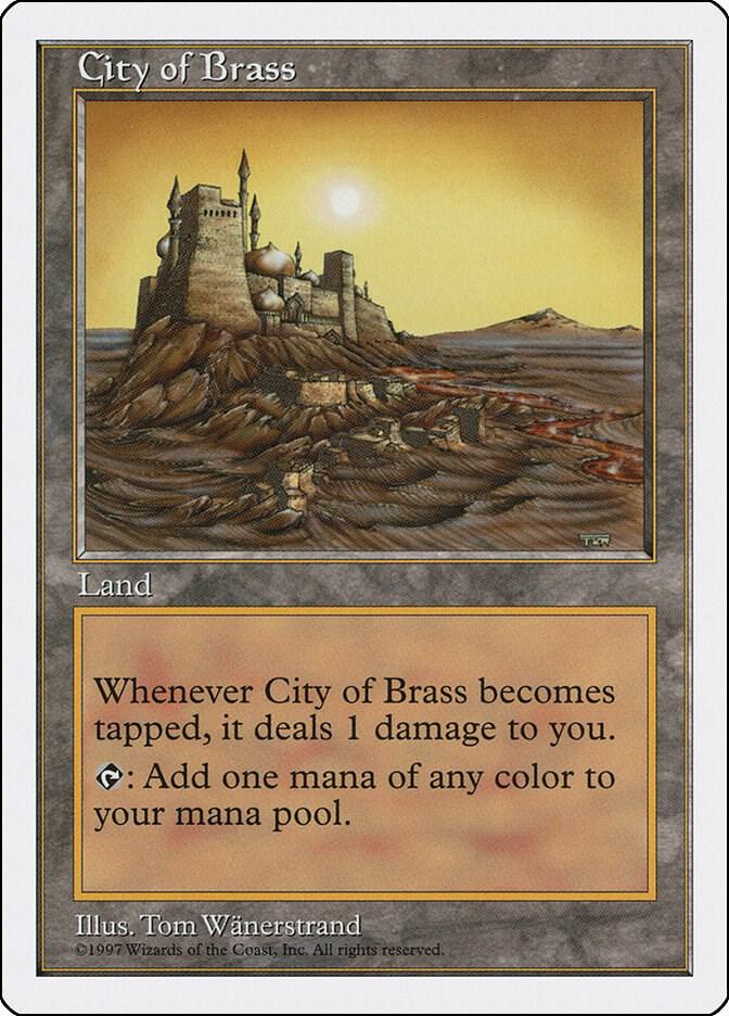 MTG: City of Brass: (Heavily Played)