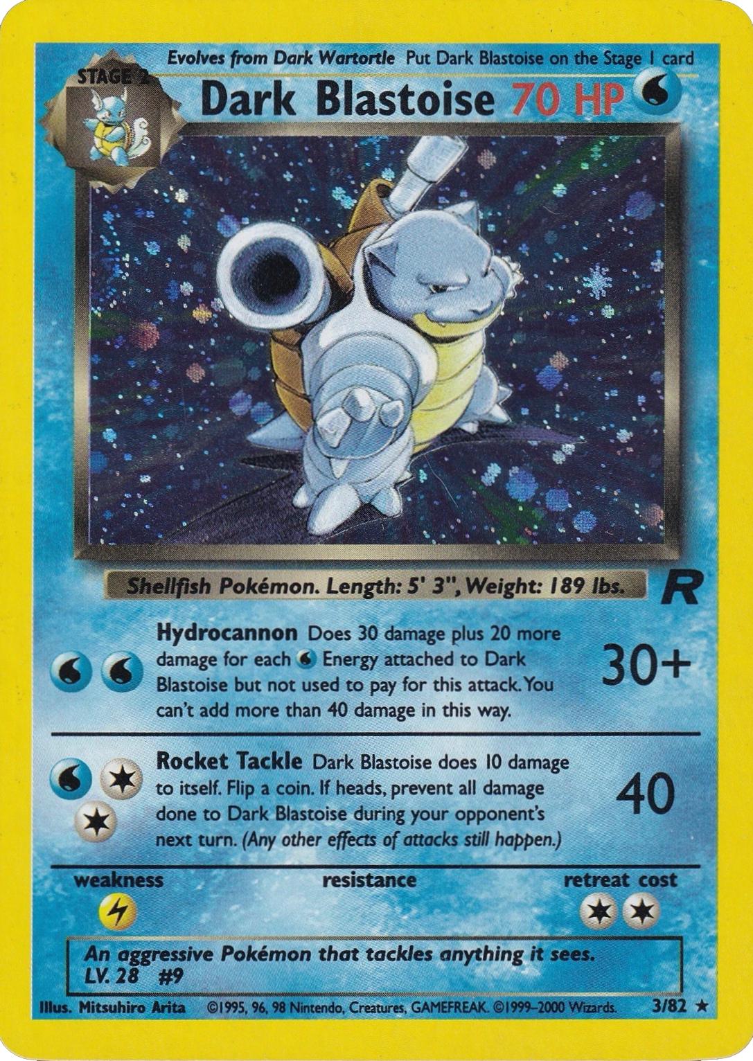 Pokemon: Dark Blastoise: #3: PSA 7