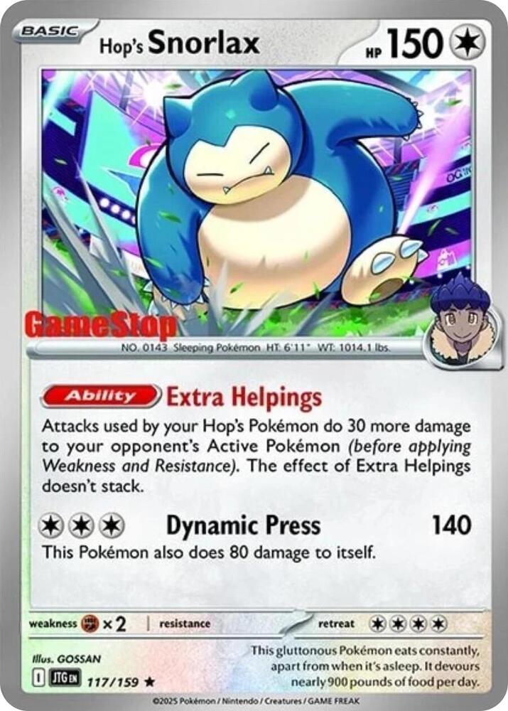 Pokemon: Hop’s Snorlax (Gamestop): #117