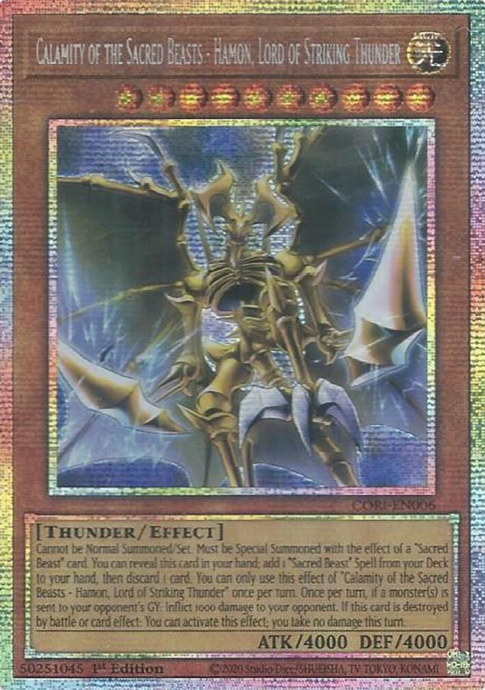Yu-Gi-Oh: Calamity Of The Sacred Beasts - Hamon, Lord Of Striking Thunder [Starlight Rare]: #CORI-EN006