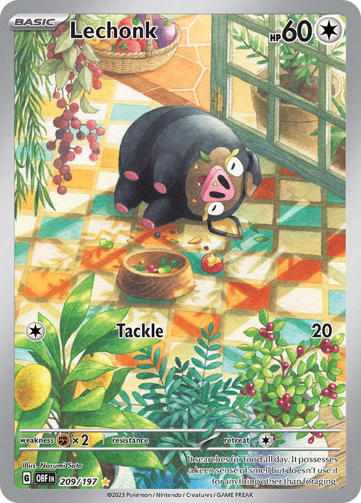 Pokemon: Lechonk: #209 (Moderately Played)