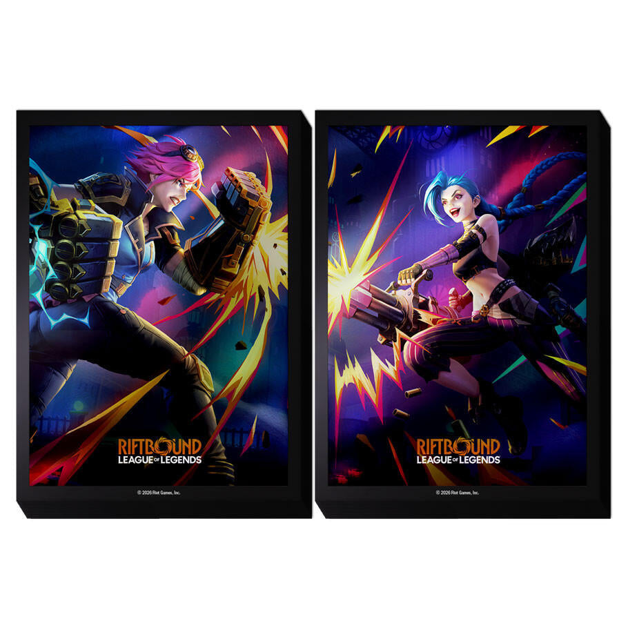 RIFTBOUND TCG: LEAGUE OF LEGENDS: SET 4 VENDETTA ART SLEEVES 1 VI VS JINX (100CT)