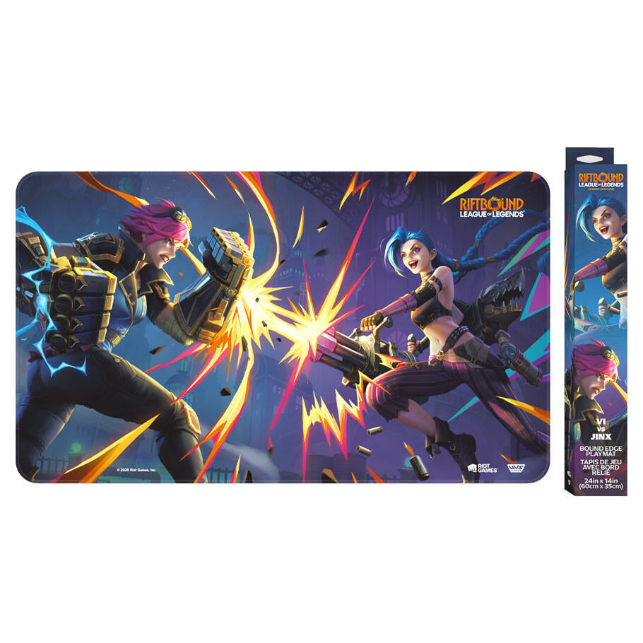 RIFTBOUND TCG: LEAGUE OF LEGENDS: SET 4 VENDETTA PLAYMAT 1 VI VS JINX