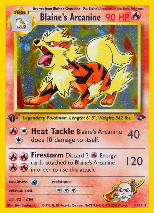 Pokemon: Blaine’s Arcanine: #1 (Damaged)