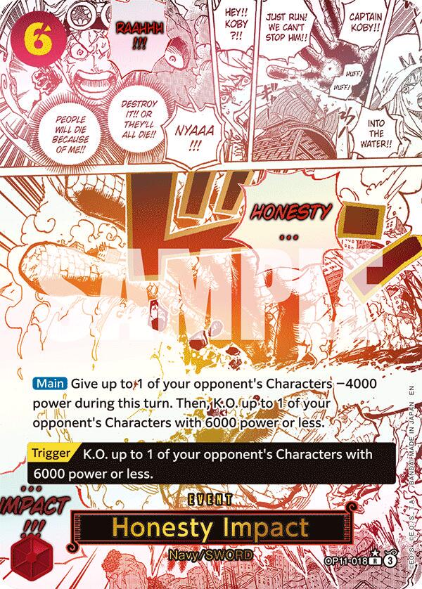 One Piece: Honesty Impact: #OP11-018