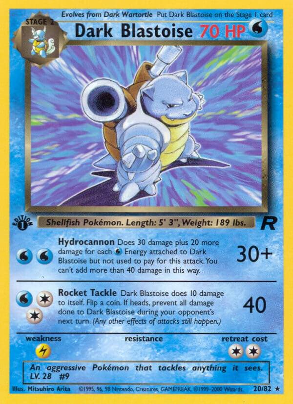 Pokemon: Dark Blastoise: #20 [1st Edition] (Damaged)