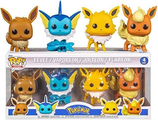 Eevee / Vaporeon / Jolteon / Flareon Funko Pop 4 Pack