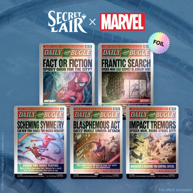 Secret Lair Marvel Spider-Man: Daily Bugle Breaking News: Rainbow Foil Edition
