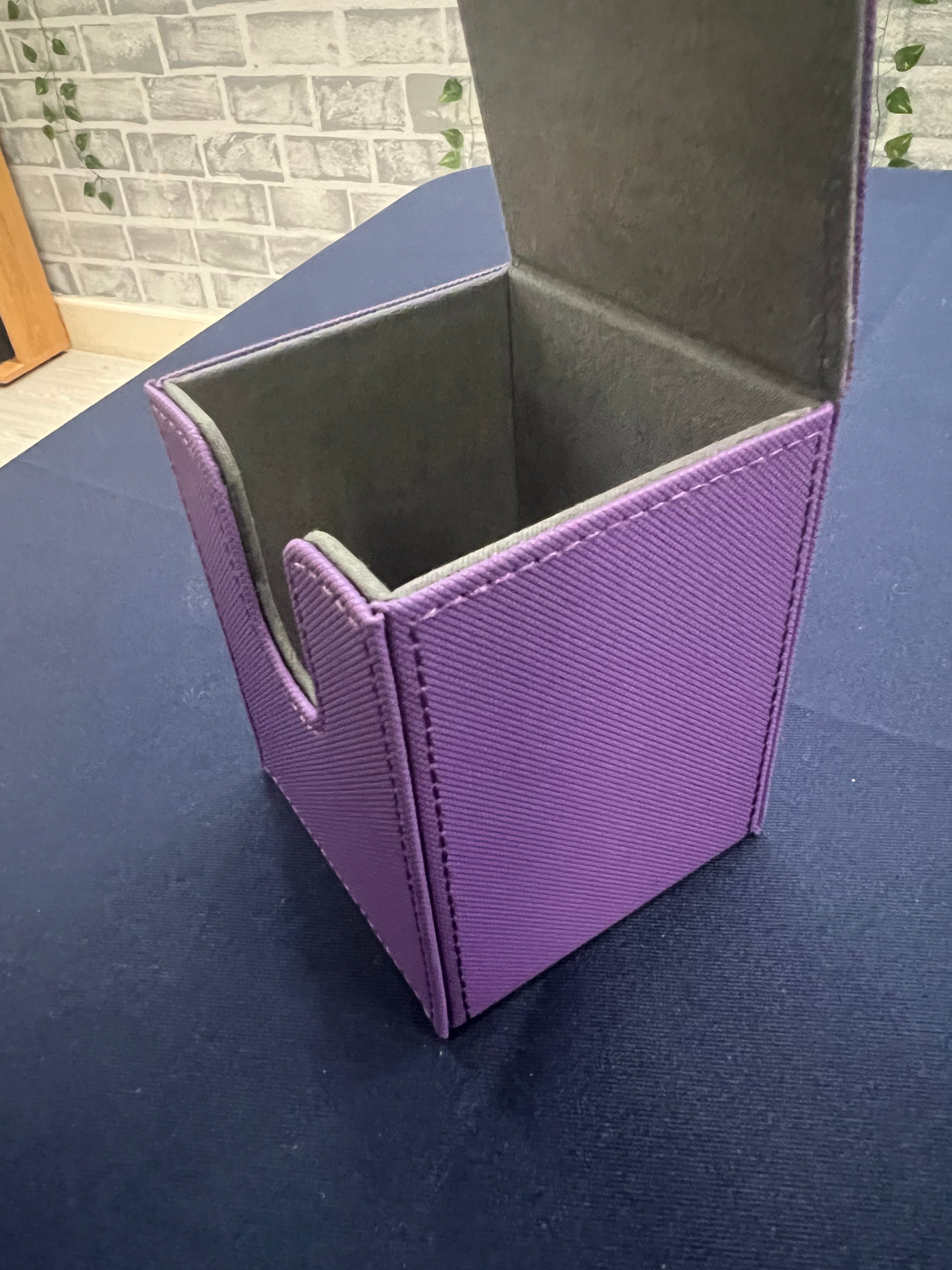 Deck Box Leather Purple