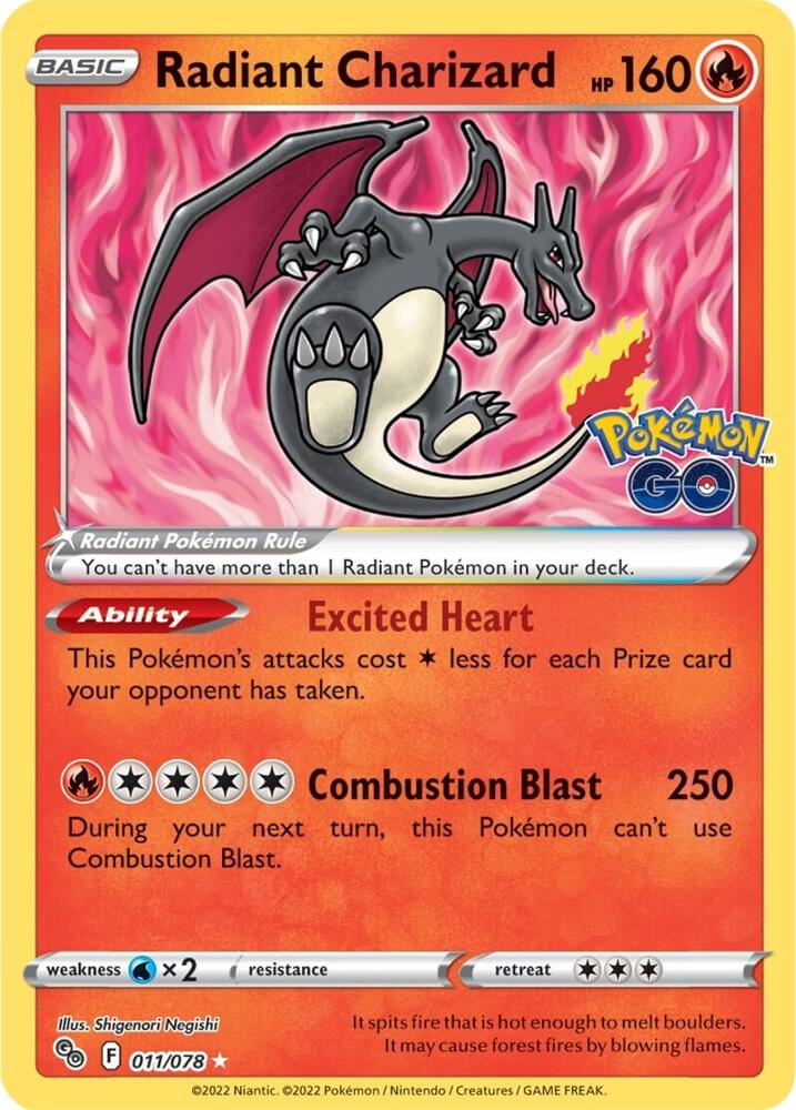 Pokemon: Radiant Charizard Pokemon GO: #011