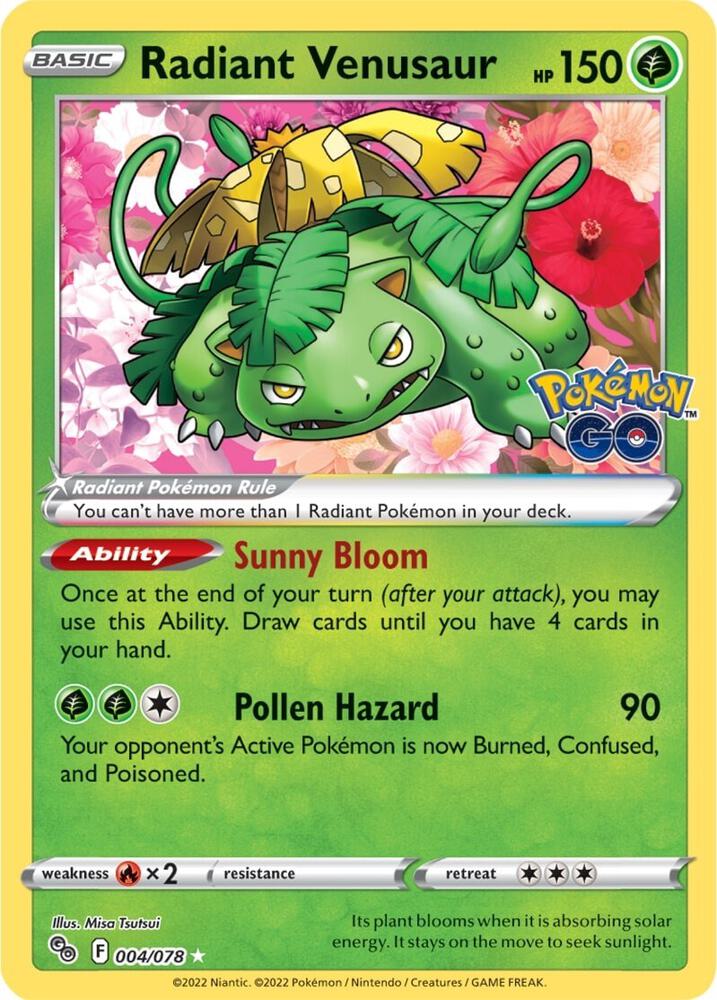 Pokemon: Radiant Venusaur Pokemon GO: #004