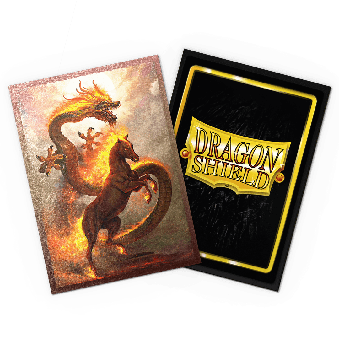 Dragon Shield Fire Horse 2026 Matte Dual Art: 100 Standard Size Card Sleeves