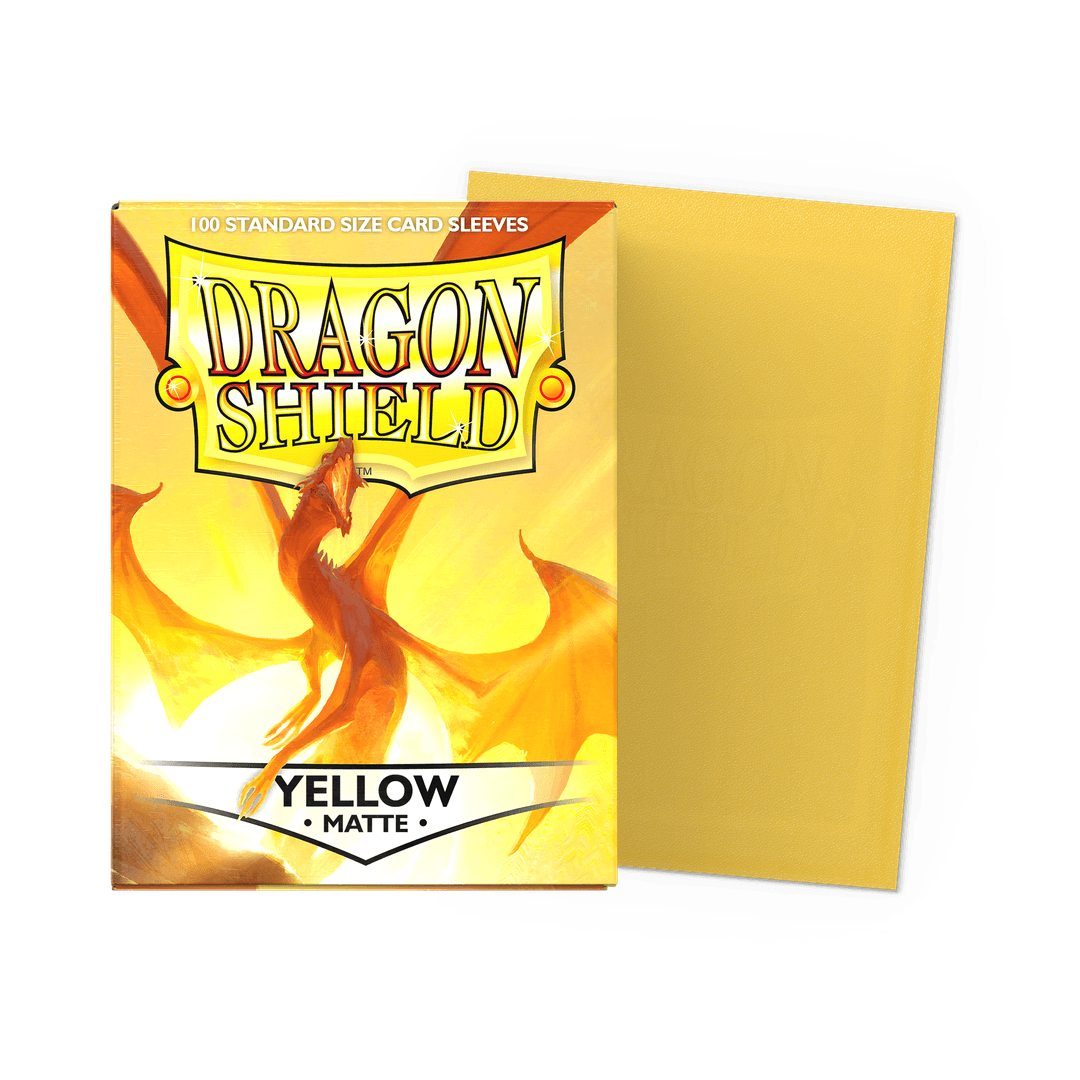 Dragon Shield Yellow Matte: 100 Standard Size Card Sleeves