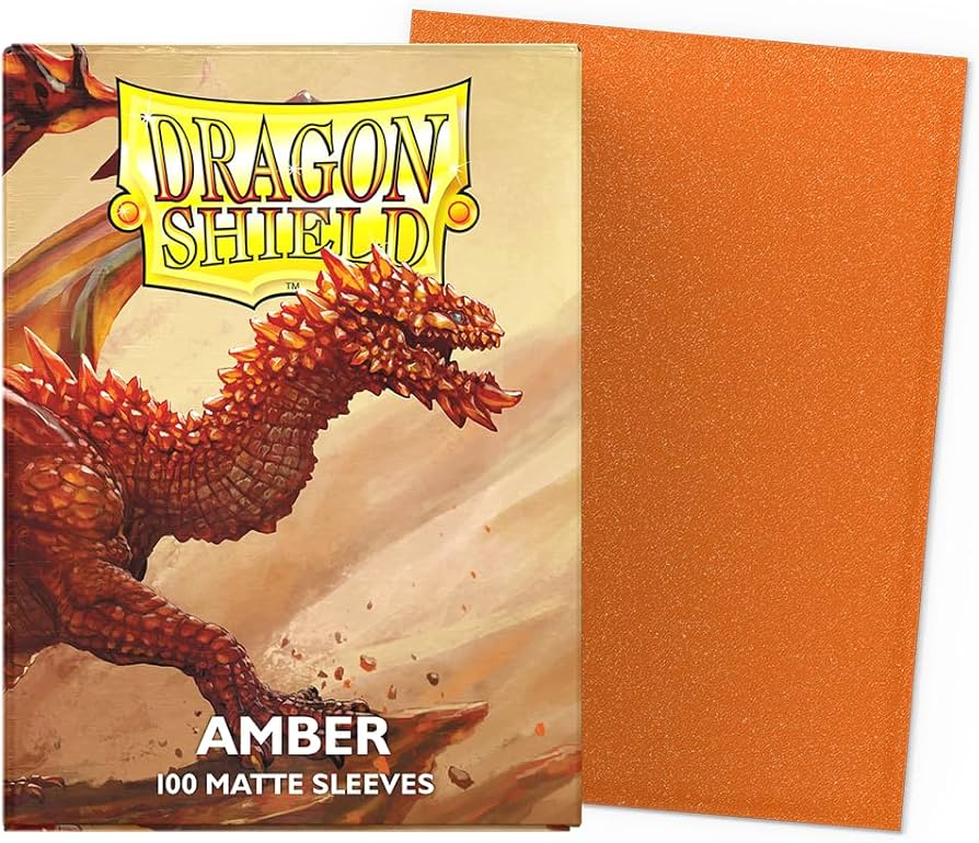 Dragon Shield Amber Matte: 100 Standard Size Card Sleeves