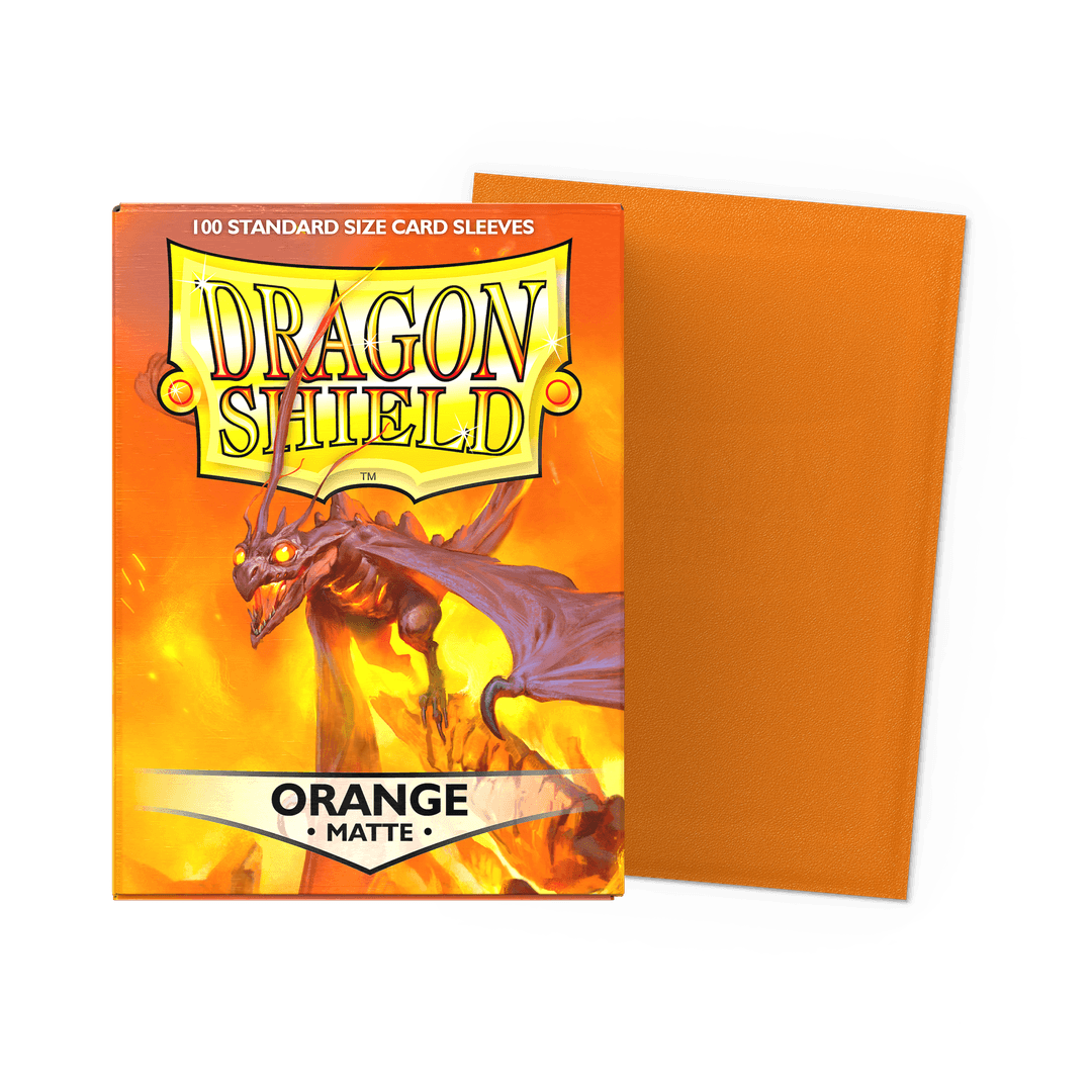 Dragon Shield Orange Matte: 100 Standard Size Card Sleeves