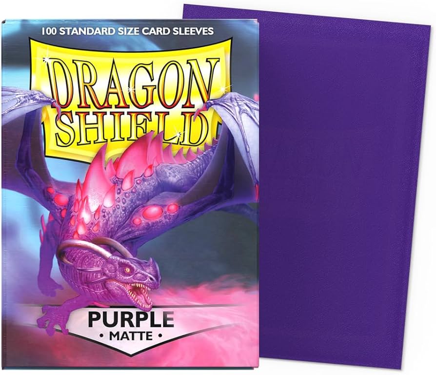 Dragon Shield Purple Matte: 100 Standard Size Card Sleeves