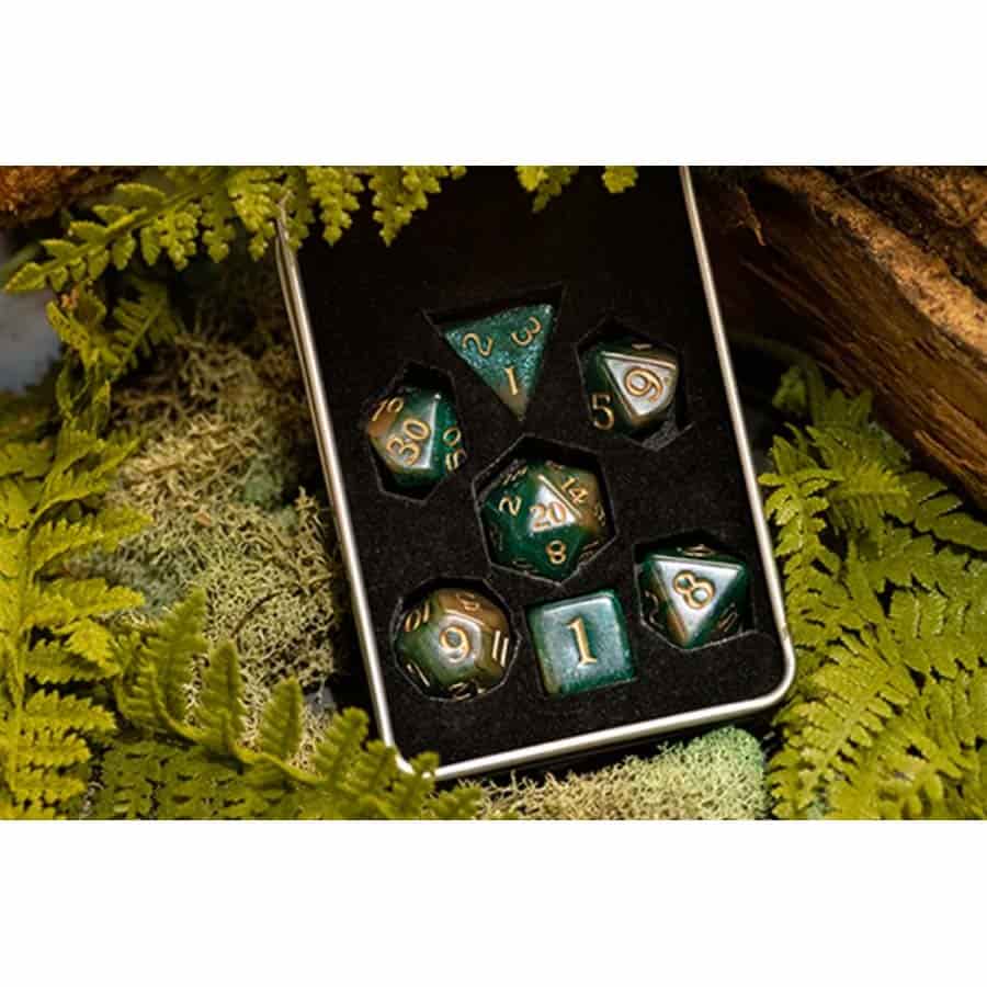 STUDIO WOE: BARON SMELLY BONES SCENTED DICE: NATURE'S EMBRACE 7CT POLYHEDRAL SET