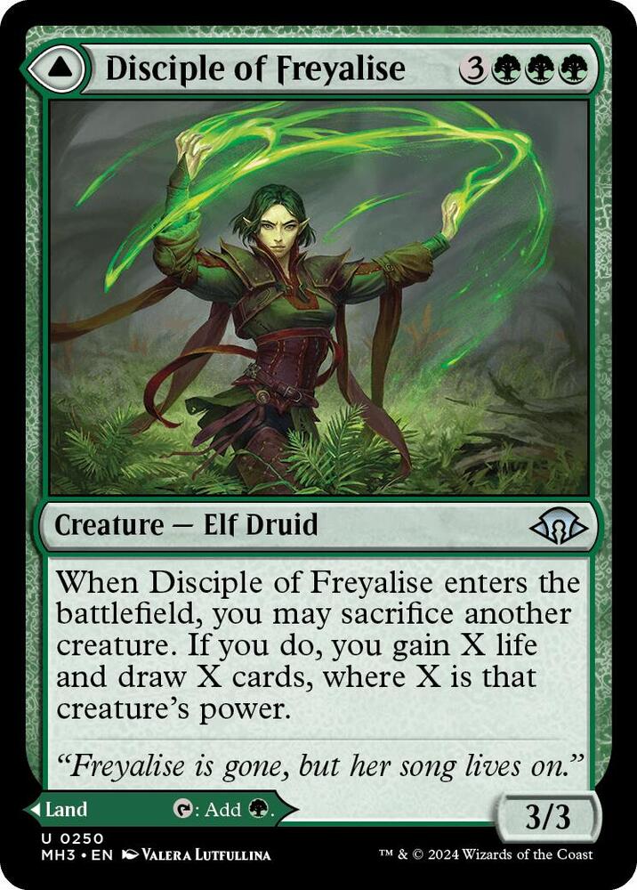 MTG: Disciple of Freyalise // Garden of Freyalise: #250