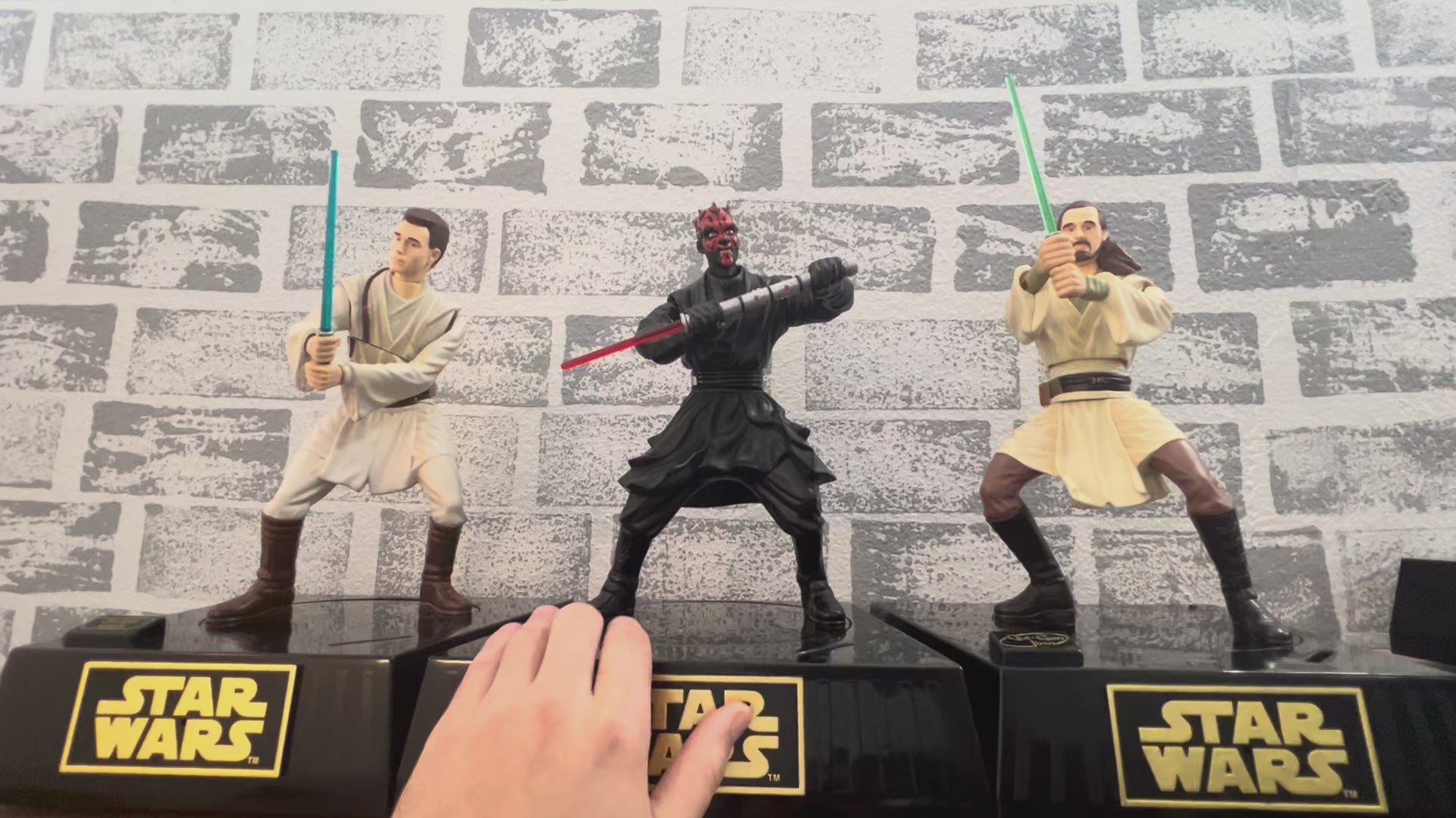Obi-Wan, Darth Maul, Qui-Gon Interacting Piggy Banks